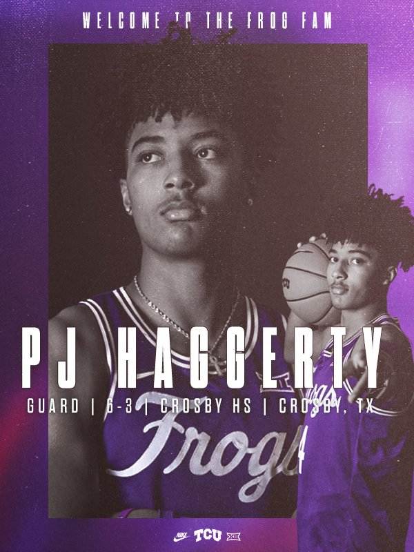 @TCU Men's Basketball- Photo of PJ Haggerty